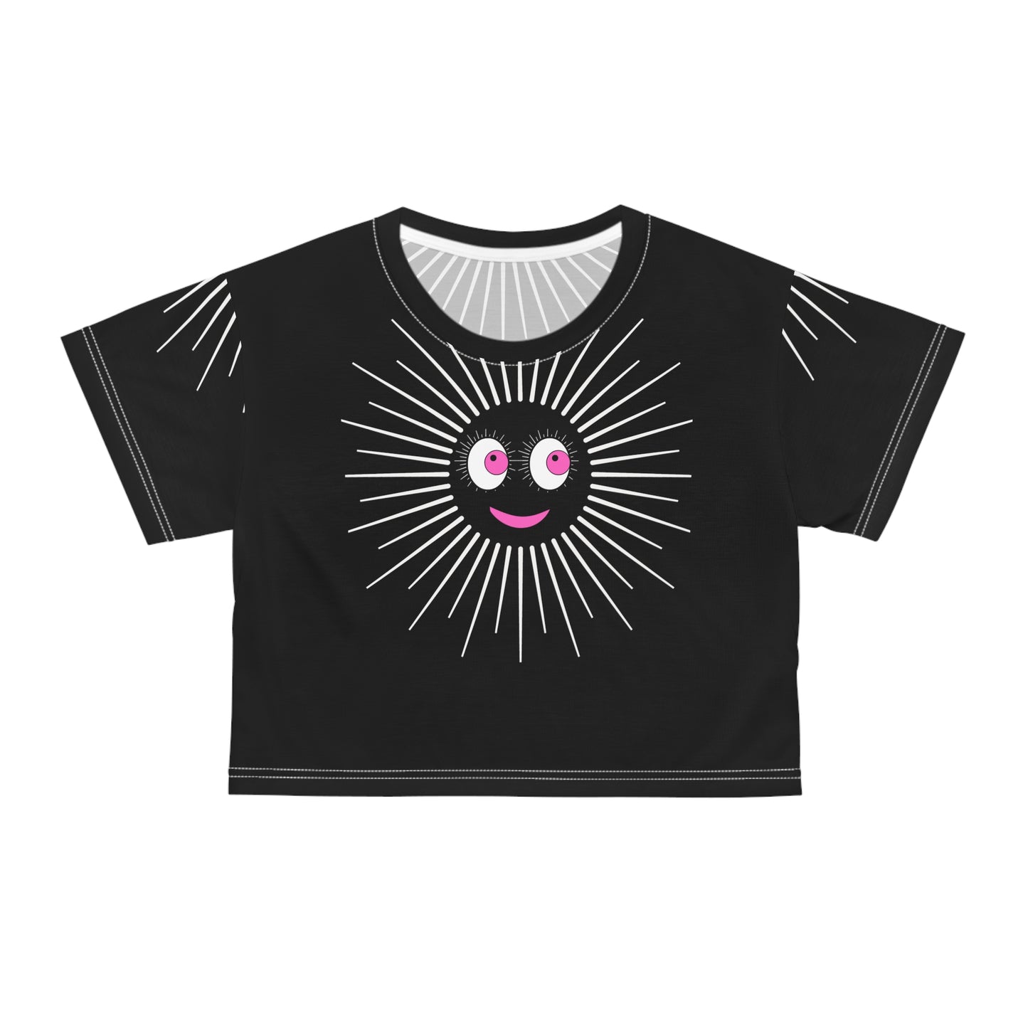 Pink Eyes Sun Crop Tee (AOP)