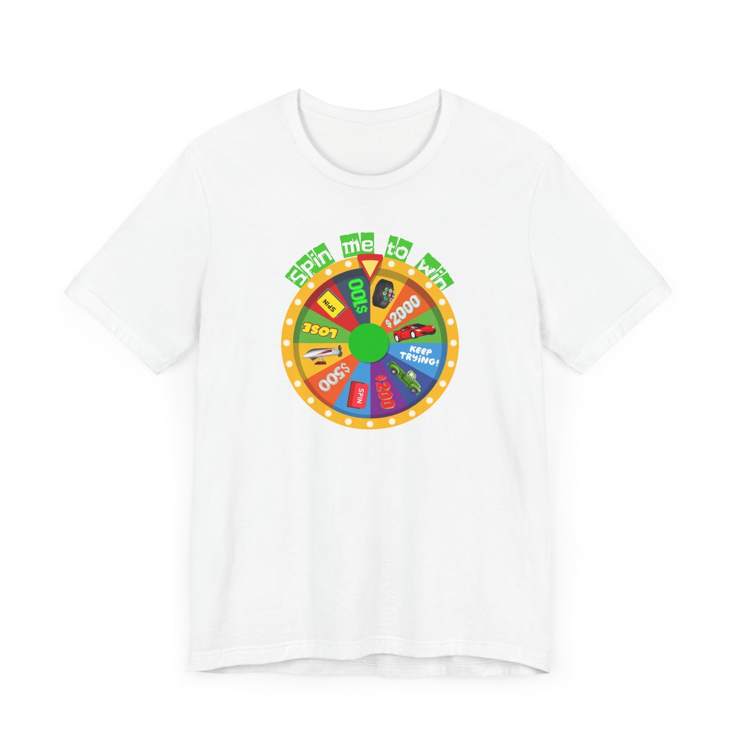 Spin Me to Win Wheel Unisex Jersey Short Sleeve Tee