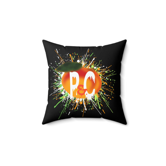 P & C Splash Paint Polyester Square Pillow