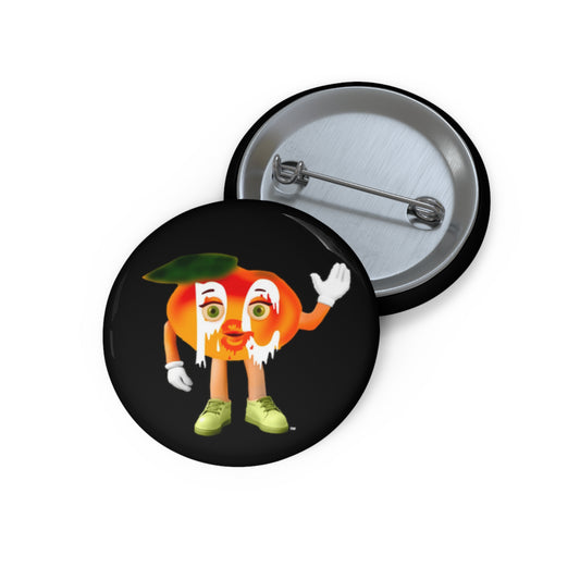 Peaches Mascot Pin Buttons