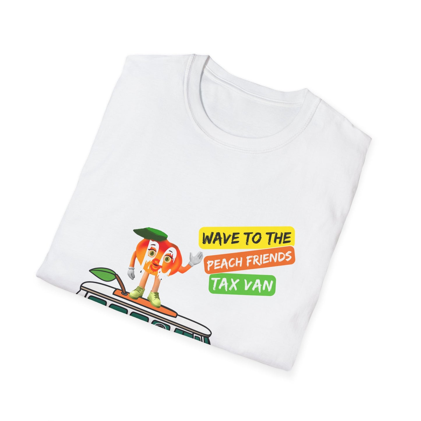 Wave to the Peach Friends Unisex Softstyle T-Shirt