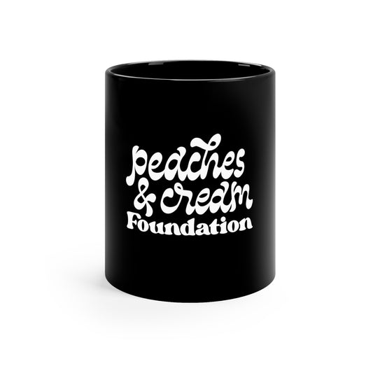 B&W Retro Peaches and Cream Mug