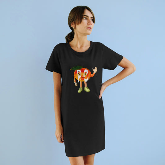 Peaches Mascot Organic T-Shirt Dress