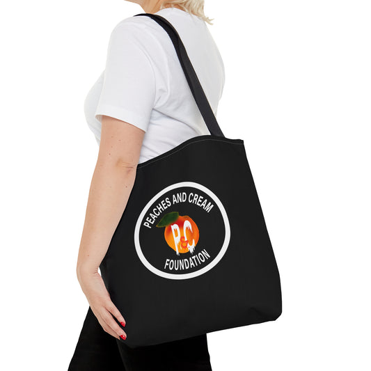 Peaches and Cream Foundation Logo AOP Tote Bag