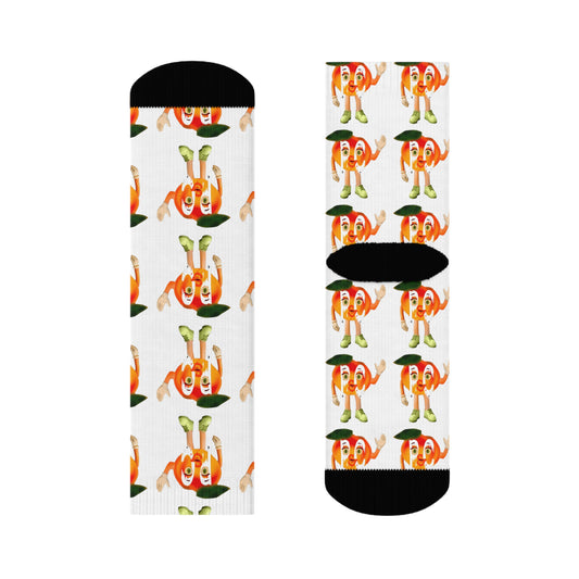 Peaches Mascot Crew Socks