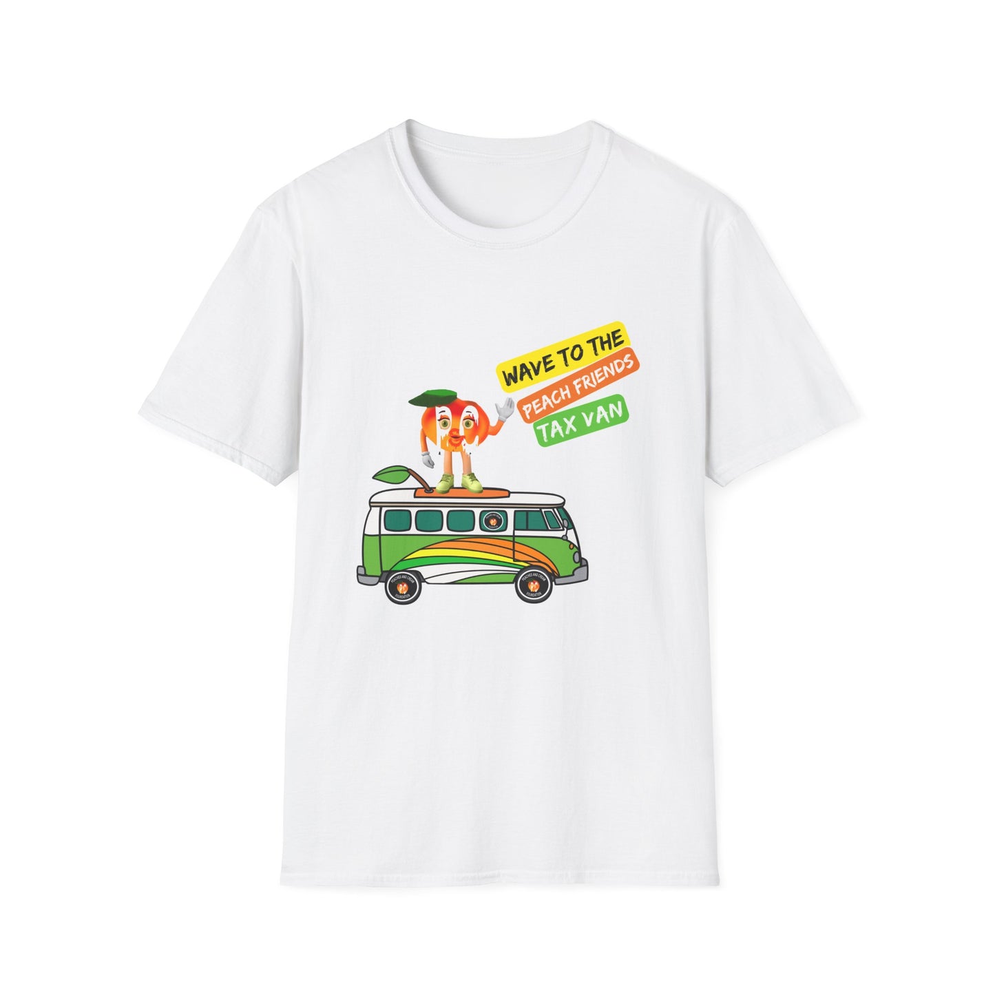 Wave to the Peach Friends Unisex Softstyle T-Shirt