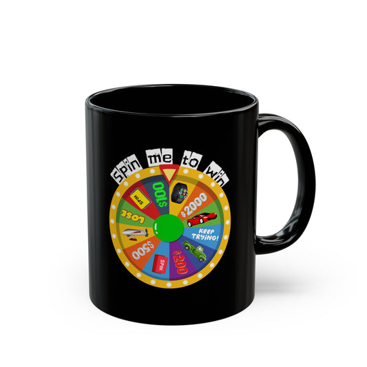 Spin Me to Win 11oz Black Mug