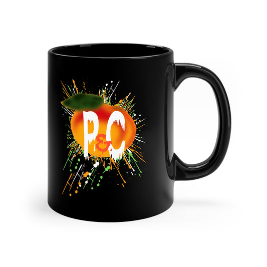 P & C Signature Splash Colors (Black) 11oz Black Mug